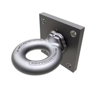 Wallace Forge Coupler Tow Ring, 2 1/2" ID, Flat Mount (4-Bolt), 42,000 Lbs Capacity