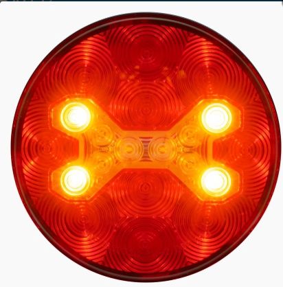 20-LED 4" Red Stop/Turn/Tail Light with Built-In Yellow/White Warning Function