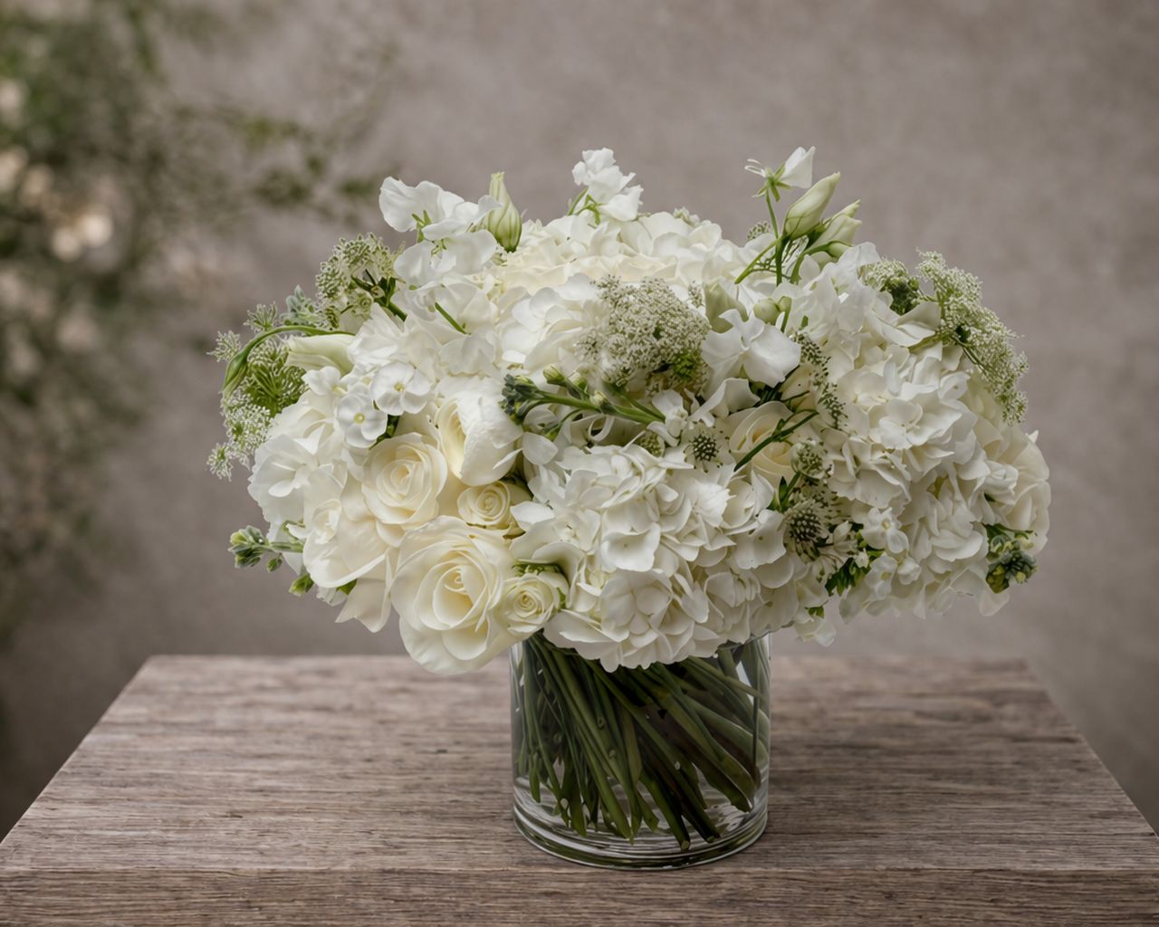 Cumulus™ – Airy White &amp; Soft Texture Luxury Arrangement - Rhode Island flower delivery