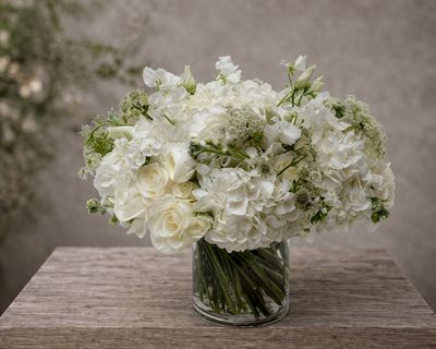 Cumulus™ – Airy White &amp; Soft Texture Luxury Arrangement - Rhode Island flower delivery