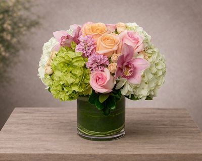 Surebit™ – Soft Mixed Bloom Everyday Luxury Arrangement - Rhode Island flower delivery