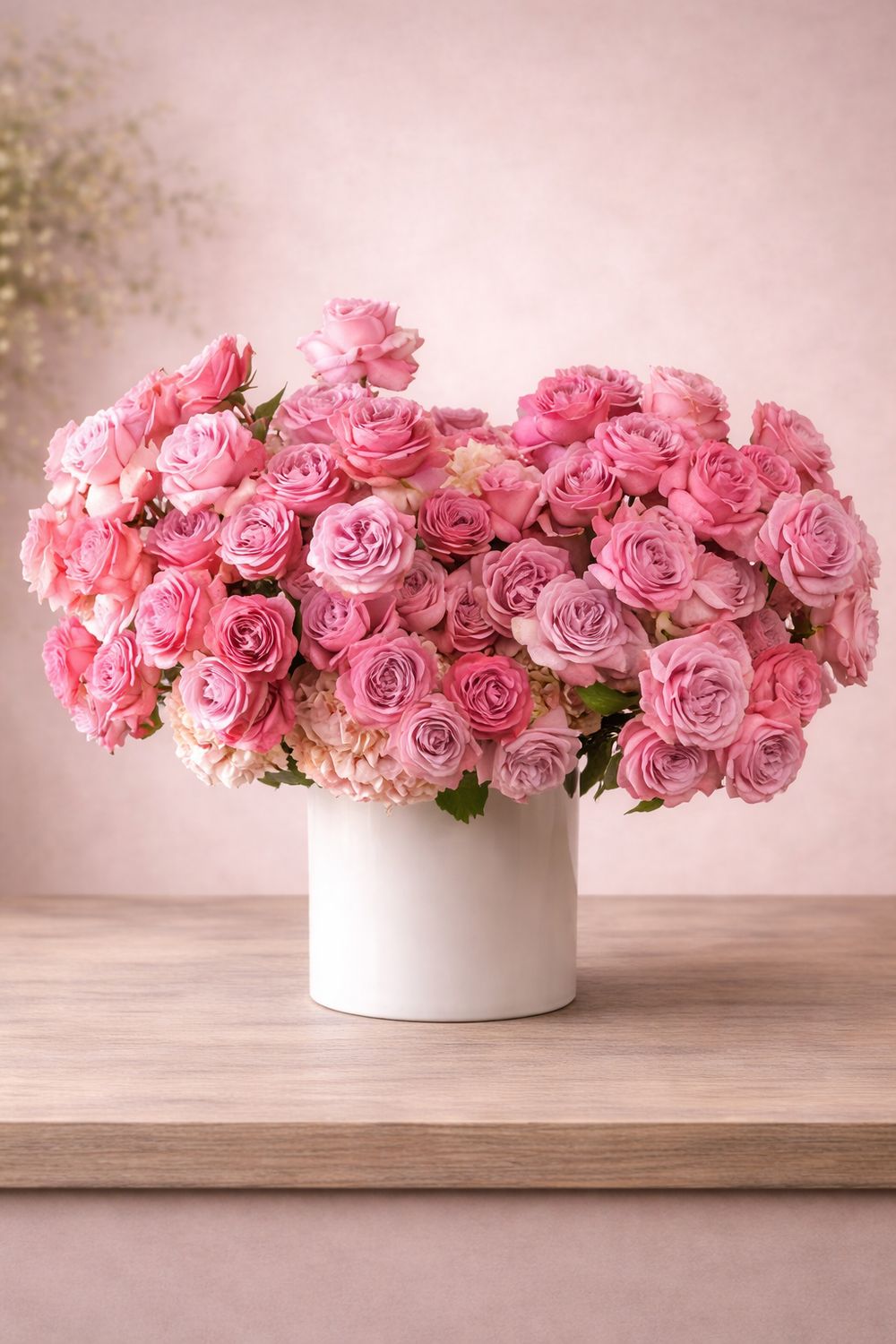 Pink™ – Soft Pink Rose &amp; Bloom Luxury Arrangement - Rhode Island flower delivery