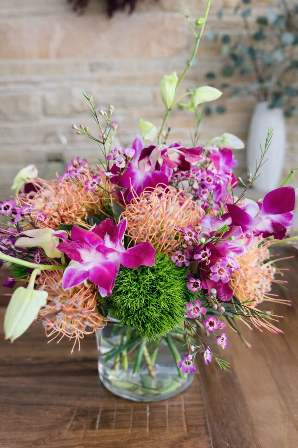 Coco™ – Modern Orchid &amp; Hydrangea Luxury Arrangement - Rhode Island flower delivery