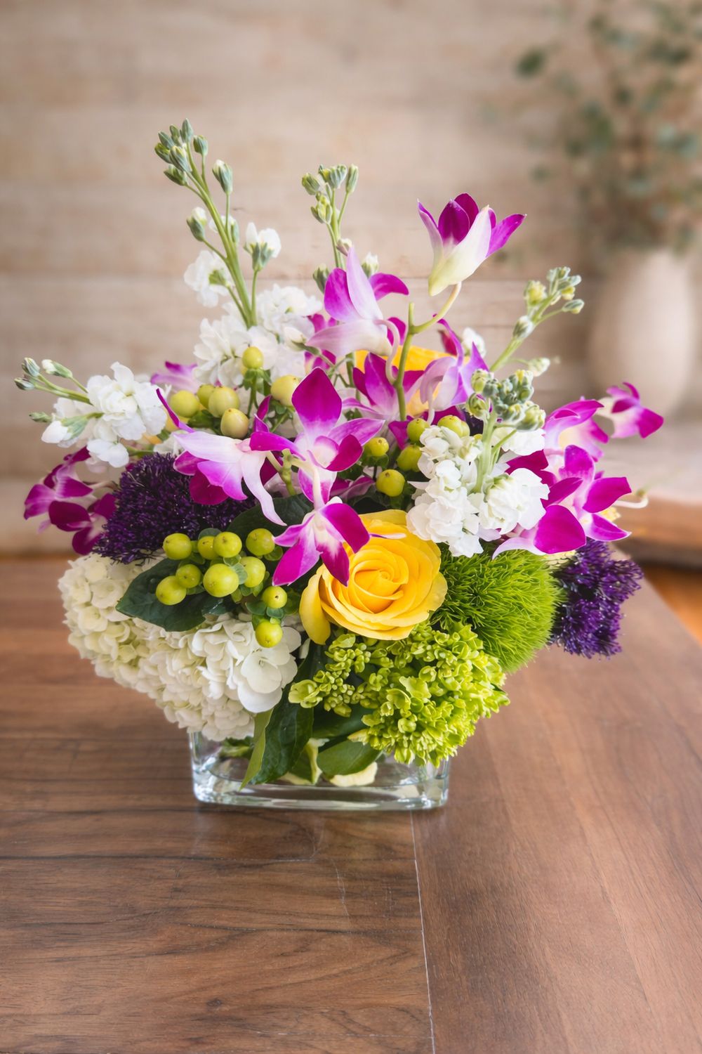 Jackie O™ – Orchid &amp; Garden Rose Signature Arrangement