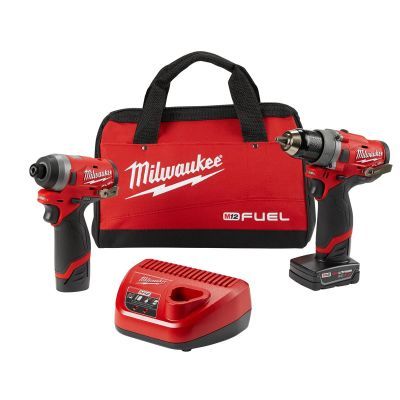 Milwaukee Tool M12 FUEL 2-Tool Combo Kit: 1/2" Drill Driver and 1/4" Hex Impact Driver