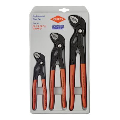 KNIPEX 3 Pc. Cobra Plier Set 7", 10", 12"