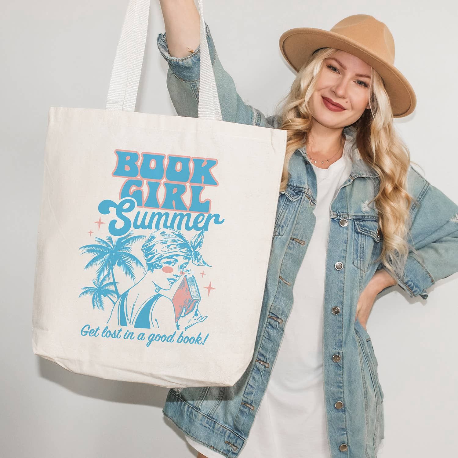 Book Girl Summer Tote Bag