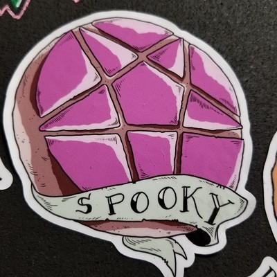 Spooky Concha (sticker)