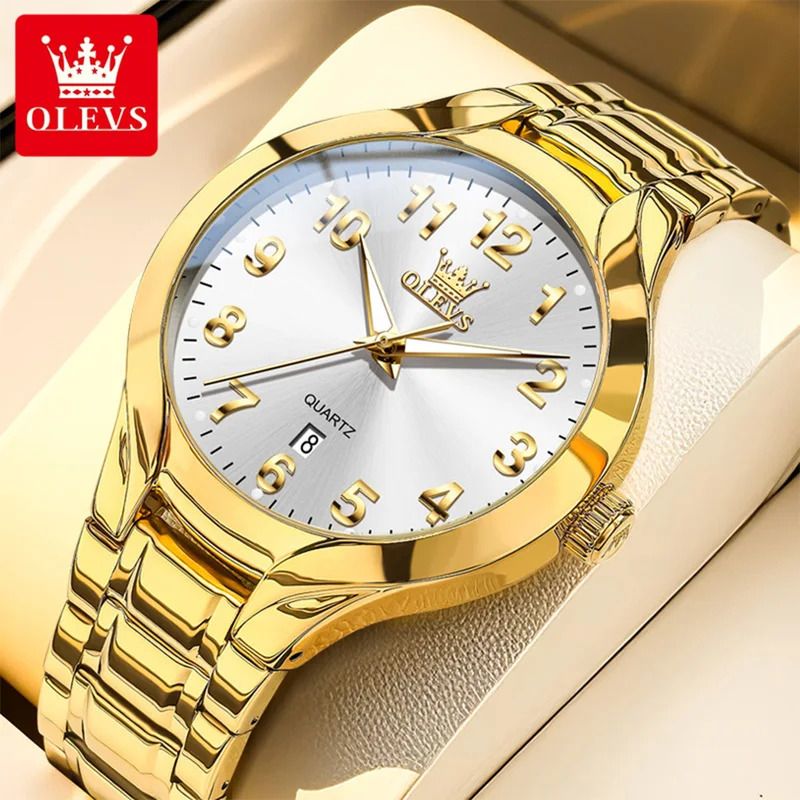 OLEVS 3650 Men Ladies Watch Original Luxury Quartz Watch Waterproof Luminous calendar Stainless Steel Men's brand watches