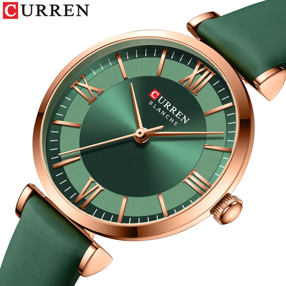 NEW CURREN Watches Women's Quartz Leather Wrsitwatches Fashionable Classic Clock with box