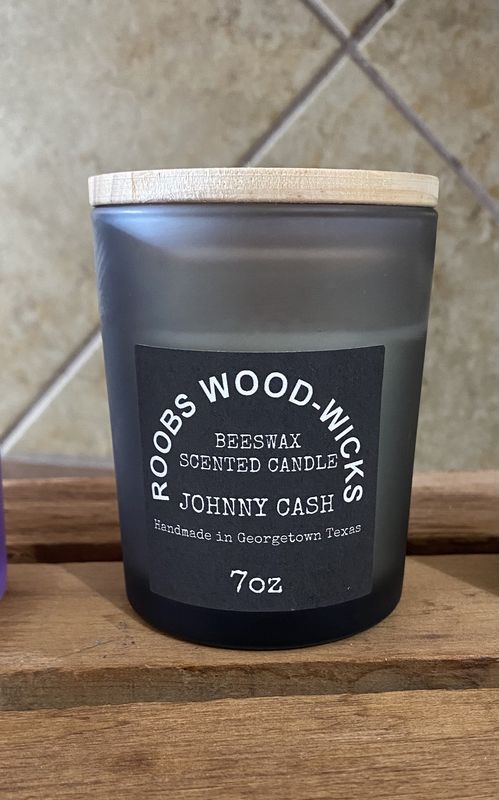 Beeswax candle Johnny Cash