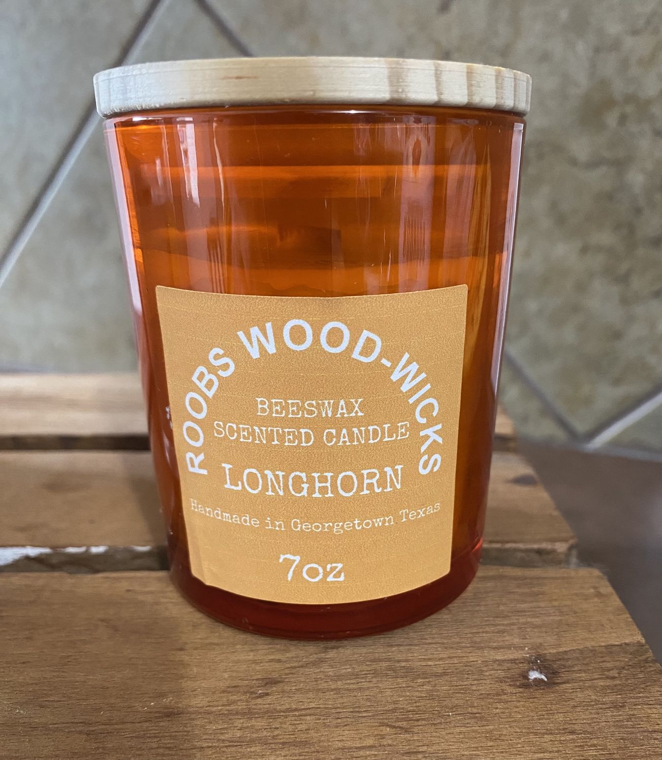Beeswax candle longhorn