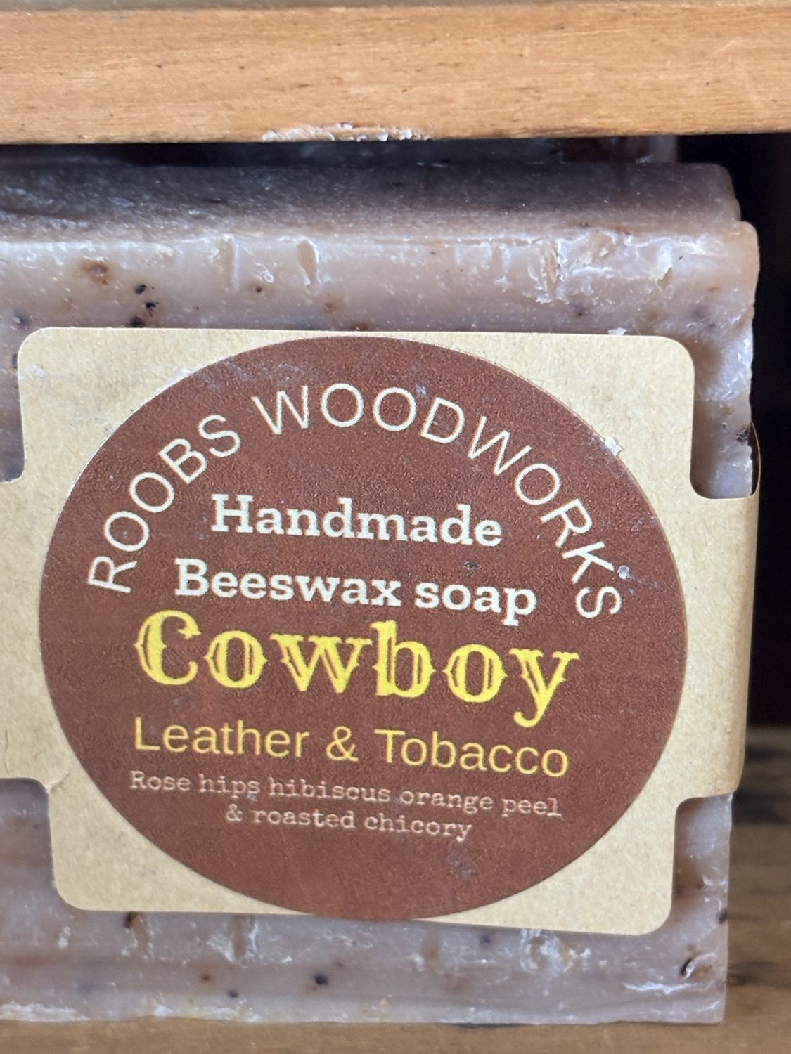 Soap  beeswax, Signature scent: Cowboy