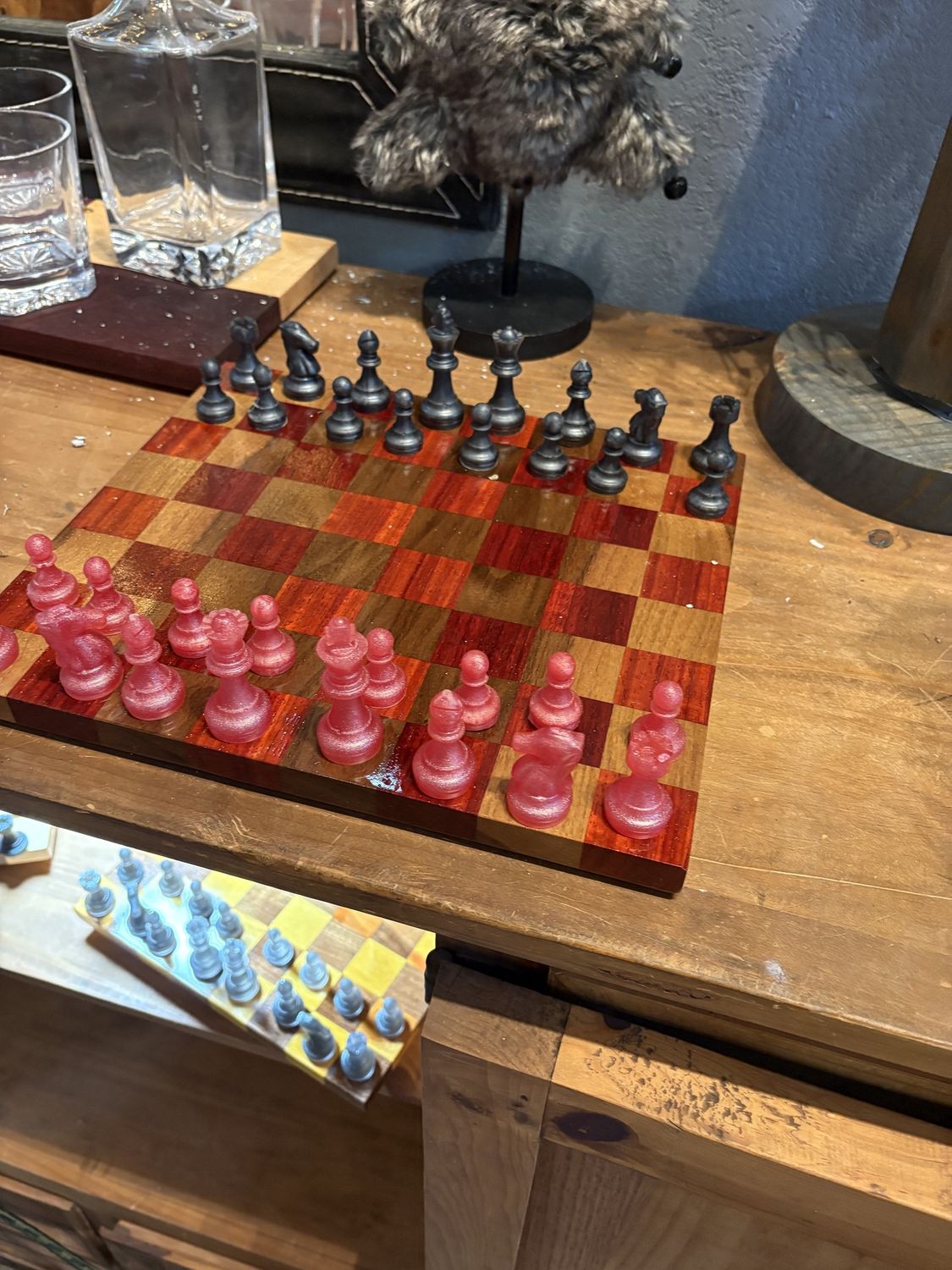 Chess/checkers, Color: Red &amp; brown
