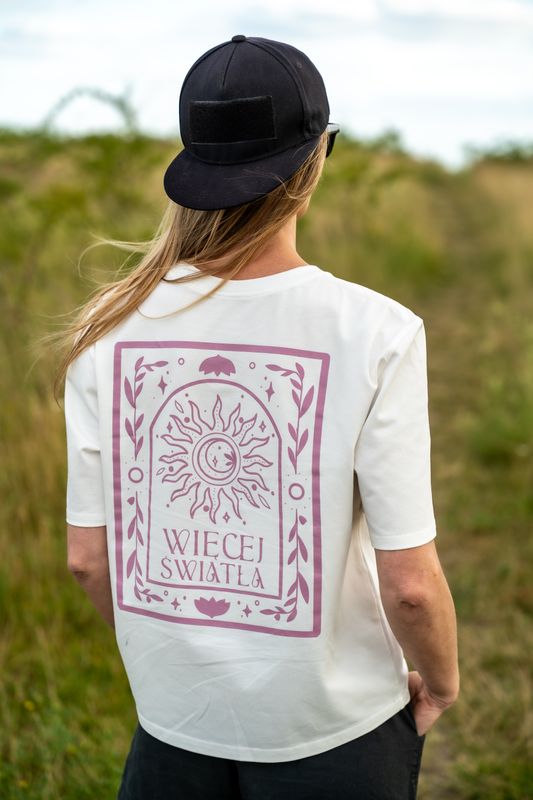 T-shirt White-Więcej Światła!