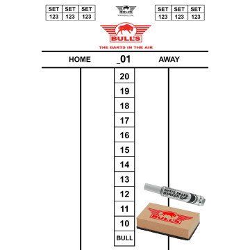 Bull's - Scoreset Flex Whiteboard 45x30 cm