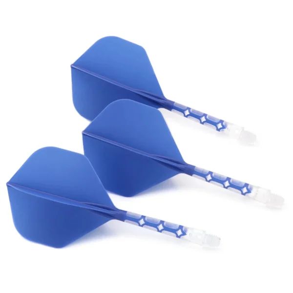 Cuesoul - Rost T19 - Integrated Dart Flights, Colour: Clear Blue, Lengt: Short