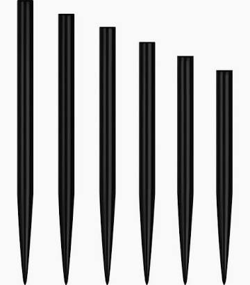 Mission - Glide Plain Points, Colour: Black, Size: 32mm