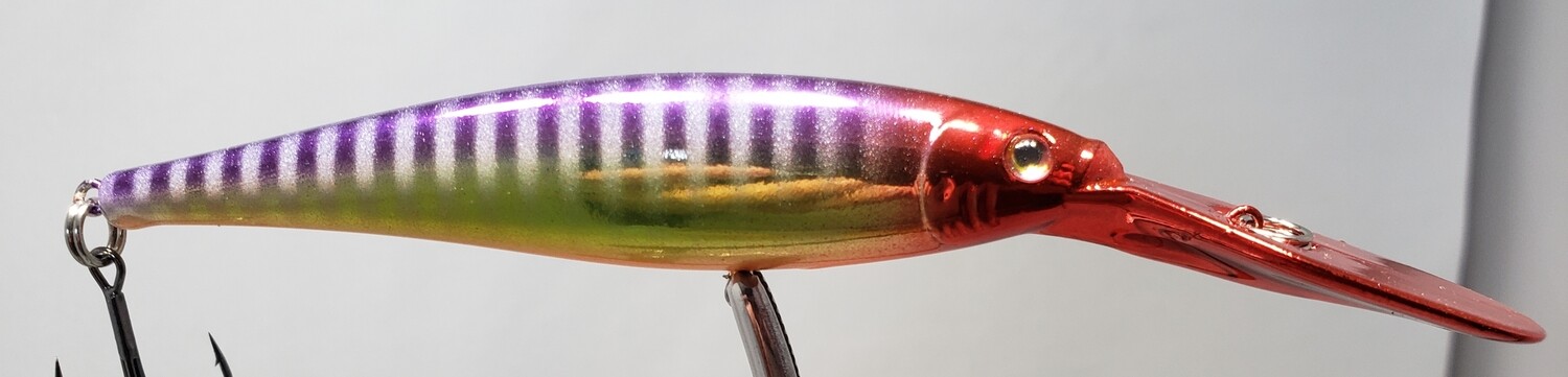Custom Flicker Minnow, Size: Size 7, Color: Purple Convict