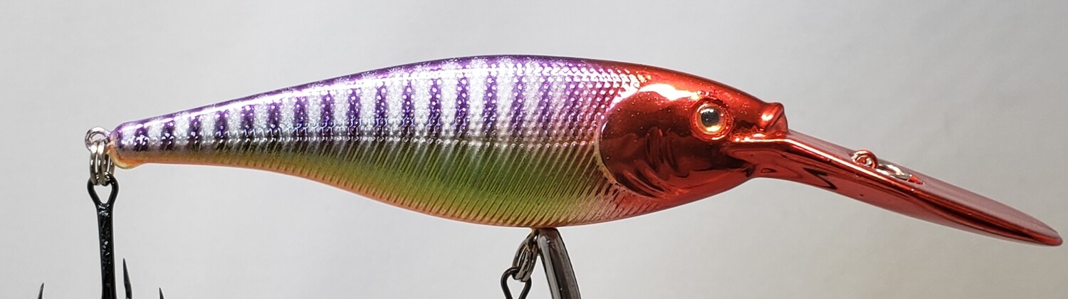 Custom Flicker Shad, Size: Size 9, Color: Purple Convict