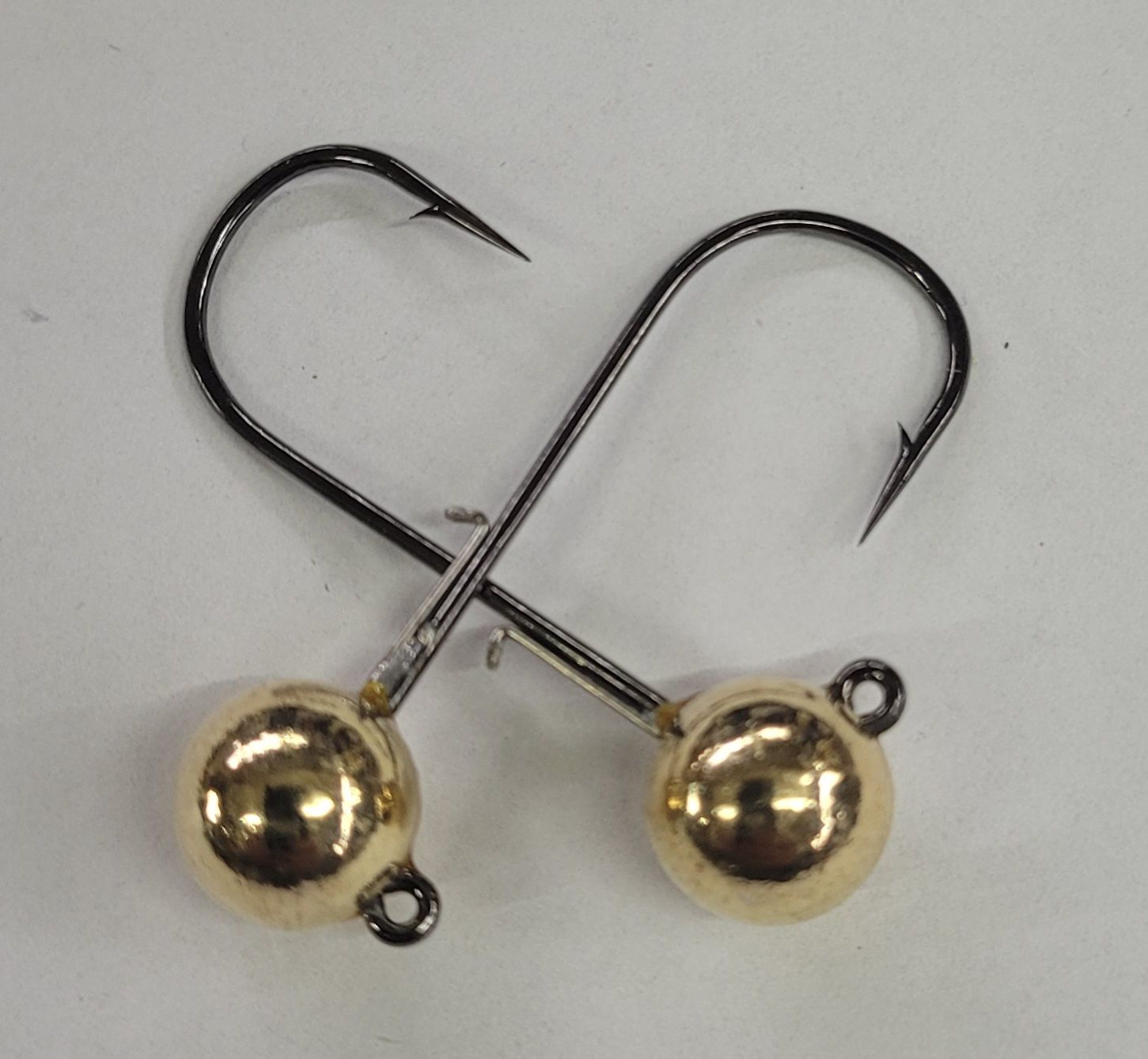 Plated Round Ball Tungsten Jig with Keeper, color: Gold plated, size: 1/4