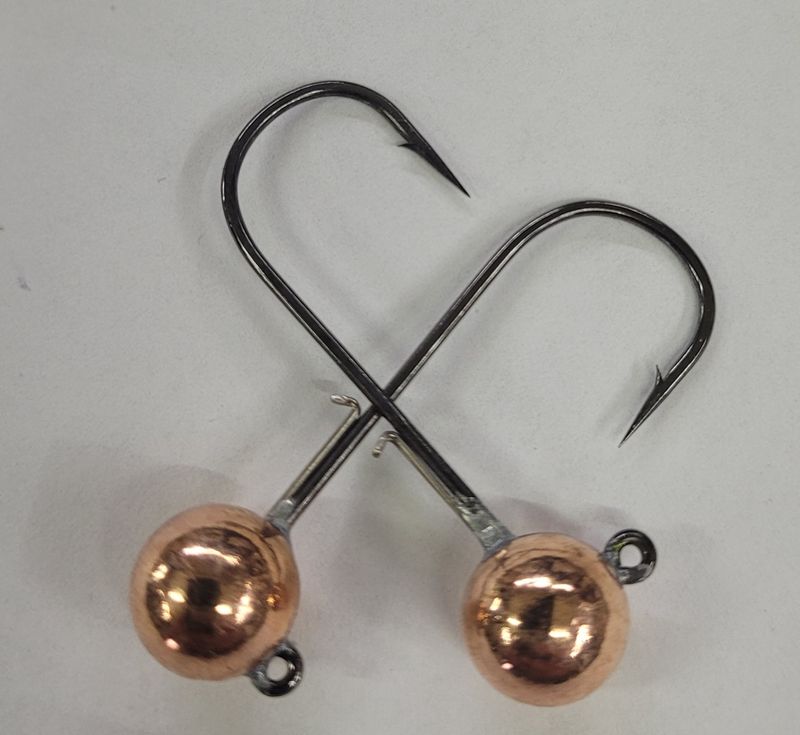 Plated Round Ball Tungsten Jig with Keeper