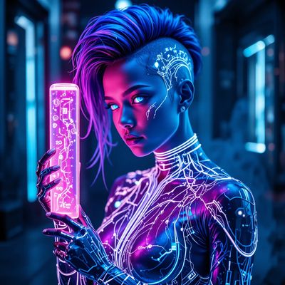 Styl cyberpunku - kwadrat. Darmowa dostawa.*