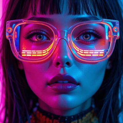 Styl cyberpunku - kwadrat. Darmowa dostawa.*