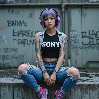 Styl cyberpunku - kwadrat. Darmowa dostawa.*