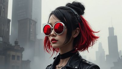 Styl cyberpunku - orientacja pozioma. Darmowa dostawa.*