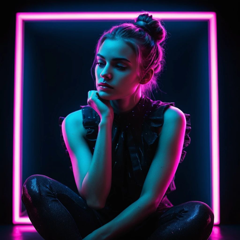 Styl cyberpunku - kwadrat. Darmowa dostawa.*