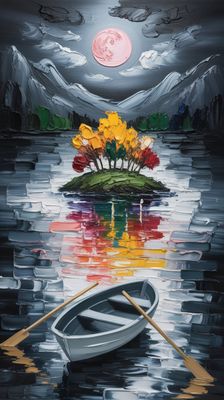 Styl impasto- orientacja pionowa. Darmowa dostawa.*