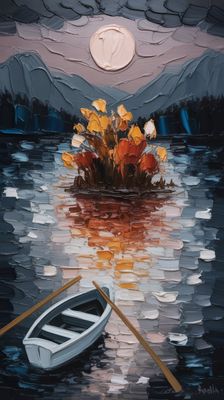 Styl impasto- orientacja pionowa. Darmowa dostawa.*