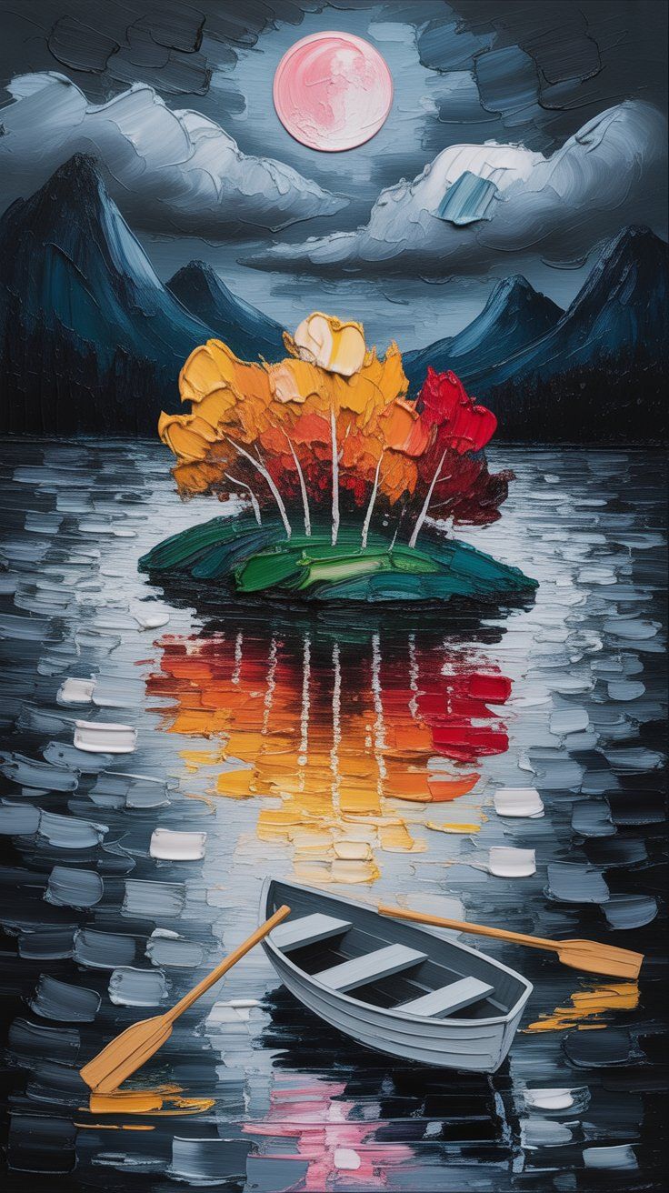 Styl impasto- orientacja pionowa. Darmowa dostawa.*