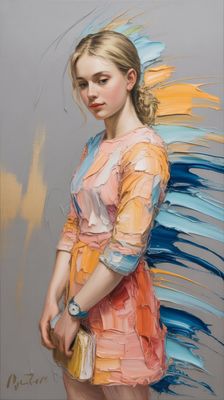 Styl impasto- orientacja pionowa. Darmowa dostawa.*