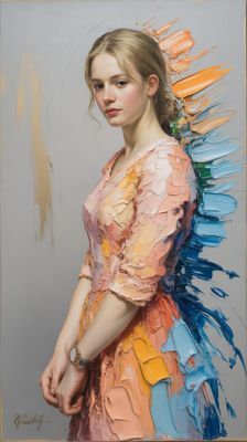 Styl impasto- orientacja pionowa. Darmowa dostawa.*