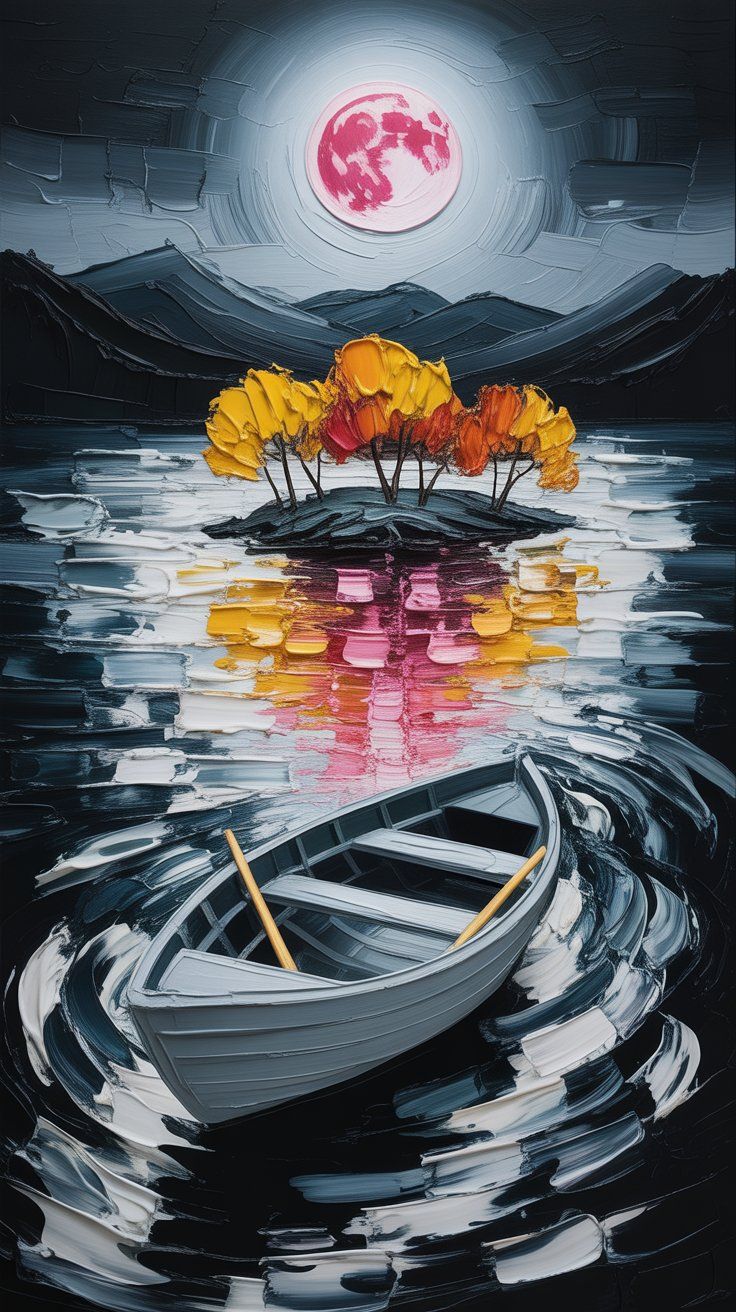 Styl impasto- orientacja pionowa. Darmowa dostawa.*