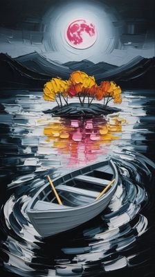 Styl impasto- orientacja pionowa. Darmowa dostawa.*