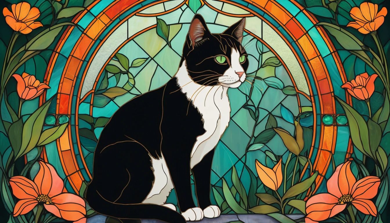 Styl witrażu - orientacja pozioma. Darmowa dostawa.*