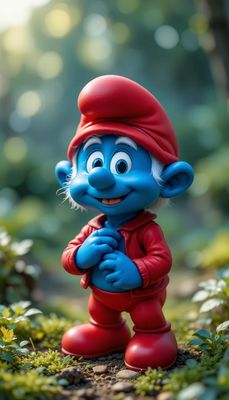 Styl bajkowy - Smerfy - orientacja pionowa. Darmowa dostawa.*