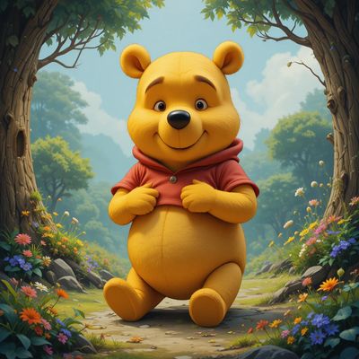 Styl bajkowy - Kubuś Puchatek - kwadrat. Darmowa dostawa.*