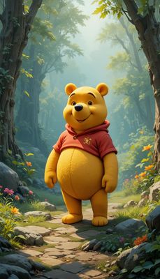 Styl bajkowy - Kubuś Puchatek - orientacja pionowa. Darmowa dostawa.*