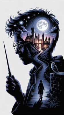 Styl filmowy - Harry Potter - orientacja pionowa. Darmowa dostawa.*