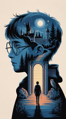 Styl filmowy - Harry Potter - orientacja pionowa. Darmowa dostawa.*