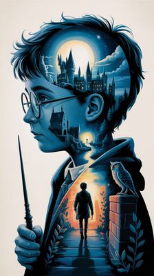 Styl filmowy - Harry Potter - orientacja pionowa. Darmowa dostawa.*