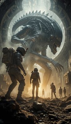 Styl filmowy - Alien - orientacja pionowa. Darmowa dostawa.*