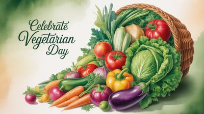 Dzień Wegetarian - orientacja pozioma. Darmowa dostawa.*