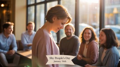 Dzień Osób Nieśmiałych - orientacja pozioma. Darmowa dostawa.*