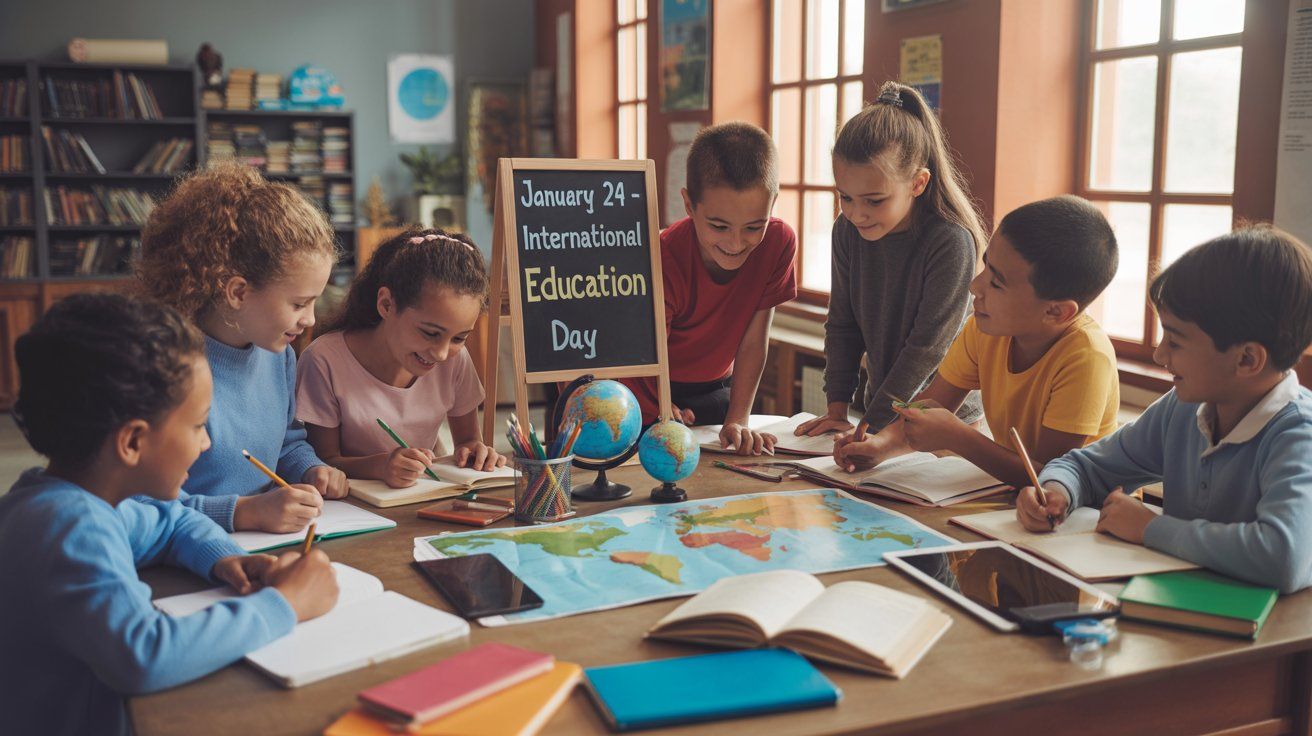 Międzynarodowy Dzień Edukacji - orientacja pozioma. Darmowa dostawa.*