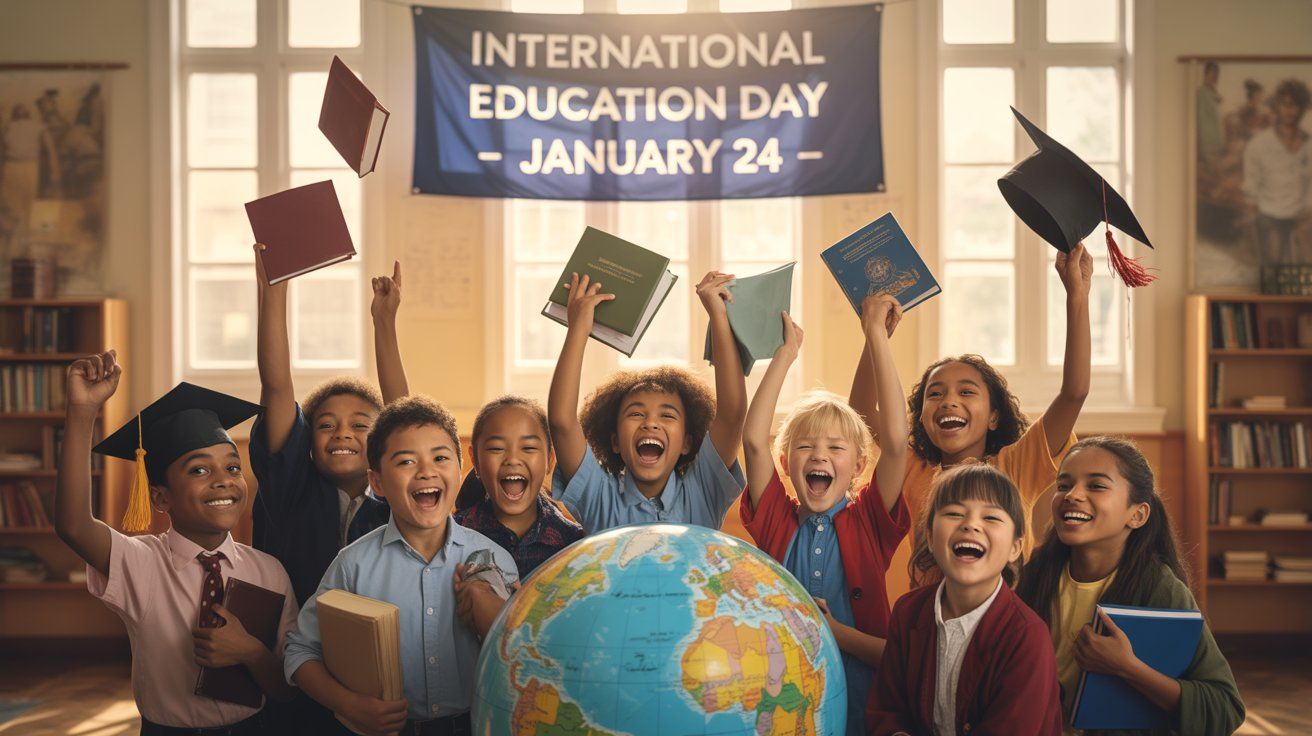 Międzynarodowy Dzień Edukacji - orientacja pozioma. Darmowa dostawa.*